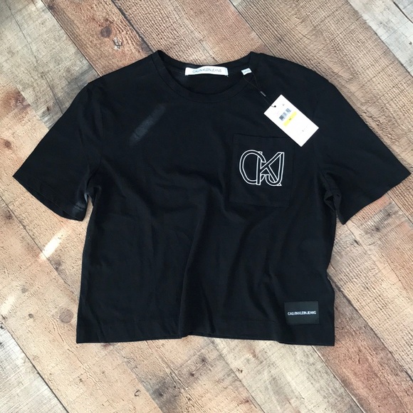 Last Sale🎉New Orange Calvin Klein Crop Top T - Picture 5 of 8